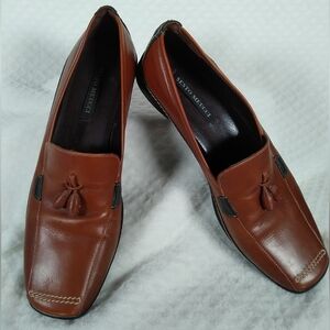 Sesto Meucci Italian Women's Brown Leather Driving Shoes / Loafer 9N Like New
